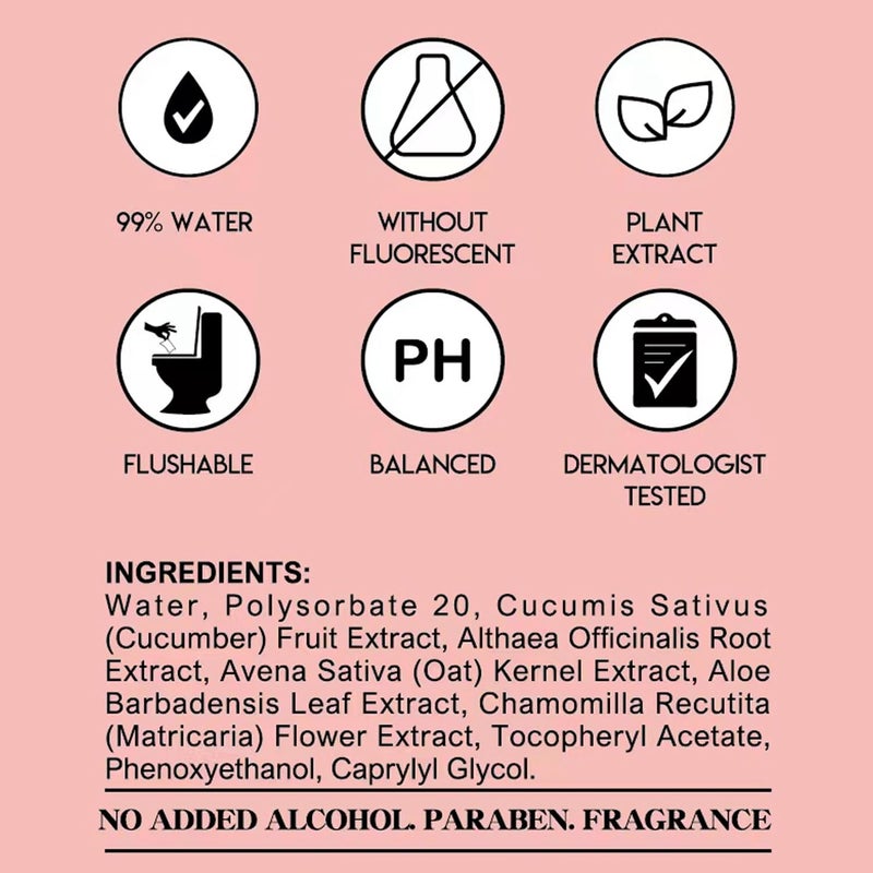 USTAR 30 Count Flushable Feminine Wipes pH-Balanced & Unscented for Sensitive Skin | Individually Wrapped, Septic-Safe, Aloe-Infused | Travel & Home Use - Image 5